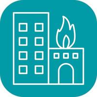 Unique Burning Building Vector Icon