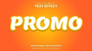 Promo style editable text effect vector