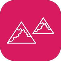 Unique Mountains Vector Icon