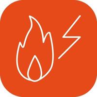 Unique Electricity Fire Vector Icon