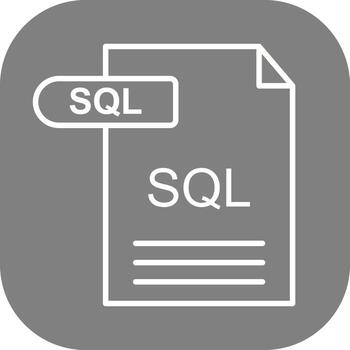 icono de vector de sql