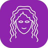 Hair Curly Vector Icon