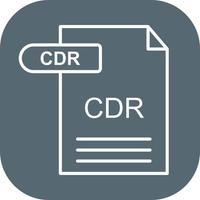 icono de vector de cdr