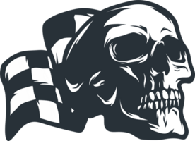 Skull Head Monochrome Vintage Clipart png