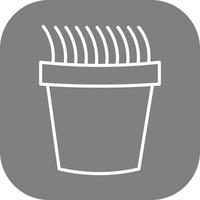 Grass Pot Vector Icon