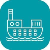 Cargo Ship Vector Icon