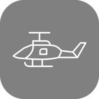 icono de vector de helicóptero militar