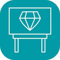 icono de vector de exhibición de diamantes