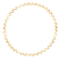 corona de hojas de brillo dorado png
