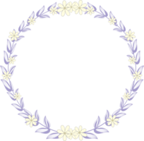 Flowers and Leaf Wreath png