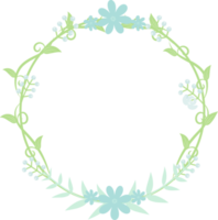 Flowers and Leaf Wreath png