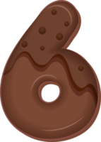 chocolate número 6 png