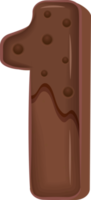 chocolate número 1 png