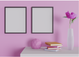 ontwerp 3d renderen interieur mockup png