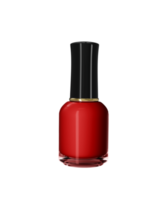 Creative flat lay of fashion bright Red nail polish Minimal style Top view 3d illustration png