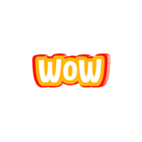 Wow text effekt png för design behov