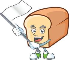 White Bread Of Cartoon Vector