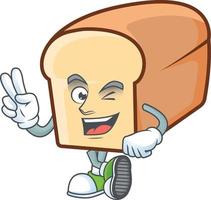 White Bread Of Cartoon Vector