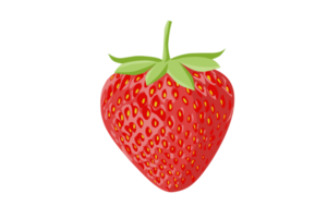 stawberry flat illustration, suitable for icon png