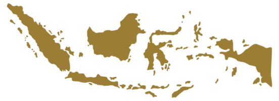 Indonesia carta geografica per app, arte illustrazione, sito web, pittogramma, Infografica o grafico design elemento. formato png