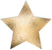 Golden Glitter Glossy Star Cutout png