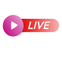 Live video sign banner png