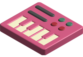 icône 3d de piano png