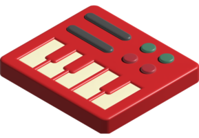 3d icoon van piano png