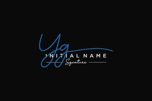 Initial YG signature logo template vector. Hand drawn Calligraphy lettering Vector illustration.