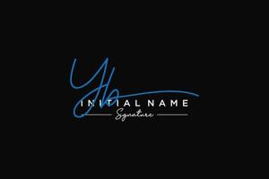 Initial YB signature logo template vector. Hand drawn Calligraphy lettering Vector illustration.