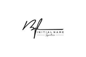 Initial BF signature logo template vector. Hand drawn Calligraphy lettering Vector illustration.
