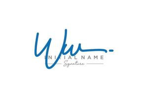 Initial WW signature logo template vector. Hand drawn Calligraphy lettering Vector illustration.