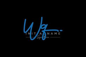 Initial WQ signature logo template vector. Hand drawn Calligraphy lettering Vector illustration.