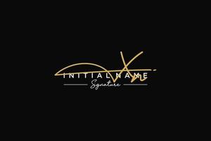 Initial XN signature logo template vector. Hand drawn Calligraphy lettering Vector illustration.