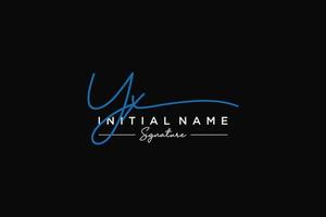 Initial YX signature logo template vector. Hand drawn Calligraphy lettering Vector illustration.
