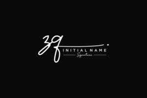Initial ZQ signature logo template vector. Hand drawn Calligraphy lettering Vector illustration.