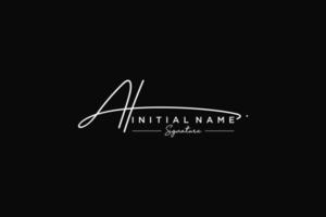 Initial AI signature logo template vector. Hand drawn Calligraphy lettering Vector illustration.