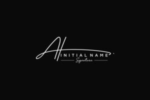 Initial AI signature logo template vector. Hand drawn Calligraphy lettering Vector illustration.