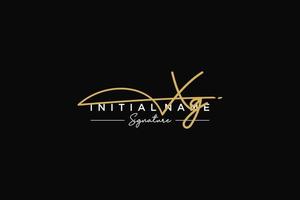 Initial XG signature logo template vector. Hand drawn Calligraphy lettering Vector illustration.