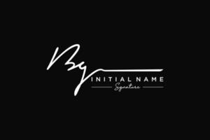 Initial BG signature logo template vector. Hand drawn Calligraphy lettering Vector illustration.