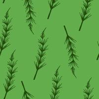 Seamless pattern with Green Twig. For your design packaging, wallpaper and wrapper. Vector illustration.