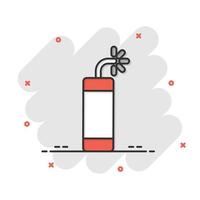 Bomb icon in flat style. Dynamite vector illustration on white isolated background. C4 tnt business concept.