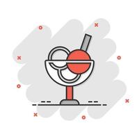 icono de helado en estilo plano. Ilustración de vector de helado sobre fondo blanco aislado. concepto de negocio de postre sorbete.