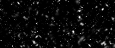 Bokeh de nevadas sobre base oscura. numerosos copos de nieve volando en el aire. nevadas nocturnas de invierno y tormenta de nieve en. base innovadora de impacto de luz de bokeh oscura. foto