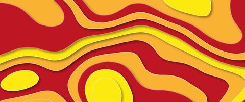 Colorful realistic papercut decoration textured with wavy layers. Abstract background with paper cut shapes. Colorful carving art. Paper craft landscape with gradient fade colors. photo