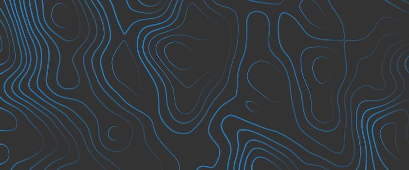 Topographic linear background. Abstraction with place for text. Map line of topography. Abstract topographic map concept, Topographic blue and dark linear background with copy space photo