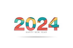 2024 vector on paper cut background. 2023 vector concept. Festive numbers design. Lettering 2023 vector concept EPS 10