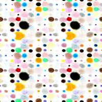 Seamless watercolor polka dots, geometric painting. photo