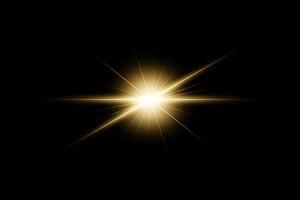 Light effect of lens flares. transparent glowing lights starburst effects with sparkles on a transparent background. photo