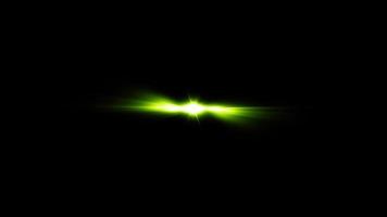 Abstract Center glow lime green optical flare light video